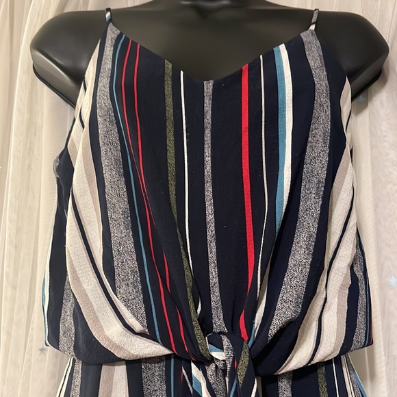 Monteau One-piece pantsuit, striped, Size Small #10185 - Picture 3 of 7